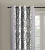 Grey Traditional Polyester 5 Ft Semisheer Eyelet Window Curtains (Set of 2)