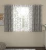 Grey Semisheer Polyester 5 Feet Eyelet Set of 4 Curtains
