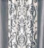Grey Traditional Polyester 9 Ft Semisheer Eyelet Door Curtains (Set of 2)