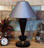 Grey Shade Table Lamp With Metal Base