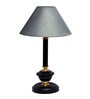 Grey Shade Table Lamp With Metal Base