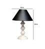 Grey Shade Table Lamp With Metal Base