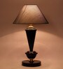 Grey Shade Table Lamp With Metal Base