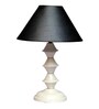 Grey Shade Table Lamp With Metal Base