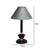 Grey Shade Table Lamp With Metal Base