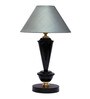 Grey Shade Table Lamp With Metal Base