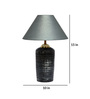 Grey Shade Table Lamp With Terracotta Base