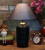 Grey Shade Table Lamp With Terracotta Base