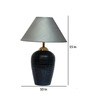 Grey Shade Table Lamp With Terracotta Base