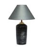 Grey Shade Table Lamp With Terracotta Base