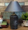 Grey Shade Table Lamp With Terracotta Base