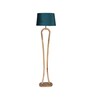 Montage Grey Iron Shade Club Floor Lamp With Wood Base