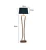 Montage Grey Iron Shade Club Floor Lamp With Wood Base