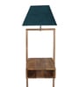 Noel Grey Iron Shade Shelf Floor Lamp With Wood Base