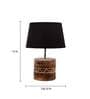 Frosted Grey Fabric Shade Table Lamp With Mango wood Base