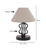 Grey Shade Table Lamp With Iron Base