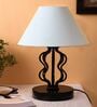 Grey Shade Table Lamp With Iron Base