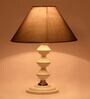 Grey Shade Table Lamp With Metal Base