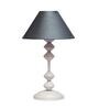 Margot Grey Fabric Shade Night Lamp With Metal Base