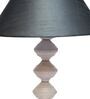 Grey Shade Table Lamp With Metal Base
