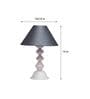 Grey Shade Table Lamp With Metal Base