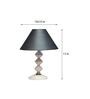 Grey Shade Table Lamp With Metal Base