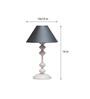 Margot Grey Fabric Shade Night Lamp With Metal Base