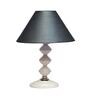 Grey Shade Table Lamp With Metal Base