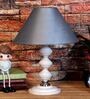 Grey Shade Table Lamp With Metal Base