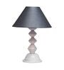 Grey Shade Table Lamp With Metal Base