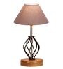 Grey Shade Table Lamp With Shade Table Lamp With Wood & Iron Base