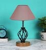 Grey Shade Table Lamp With Shade Table Lamp With Wood & Iron Base