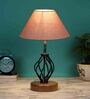 Grey Shade Table Lamp With Shade Table Lamp With Wood & Iron Base