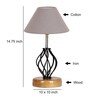 Grey Shade Table Lamp With Shade Table Lamp With Wood & Iron Base