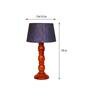 Lyon Grey Fabric Shade Night Lamp With Wood Base