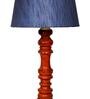Bow Grey Fabric Shade Night Lamp With Wood Base