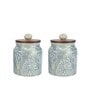 Grey Shaded 500ml (Set of 2) Ceramic Storage Jar
