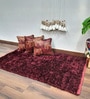 Maroon Flurry Yarn 3x5 Feet Reversible Carpet