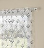 Grey Traditional Polyester 7 Ft Sheer Eyelet Door Curtains (Set of 2)