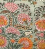 Grey Silk blend Chanderi Textured Floral 16x16 inches Cushion Covers (Set of 2)