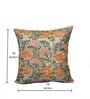 Grey Silk blend Chanderi Textured Floral 16x16 inches Cushion Covers (Set of 2)
