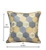 Grey Silk blend Honeycomb Brocade 16x16 inches Cushion Covers (Set of 2)