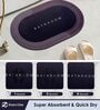 Grey Slogan Rubber 16x24 Inches AntiSkid Bath Mat