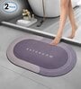 Grey Slogan Rubber 16x24 Inches AntiSkid Bath Mat