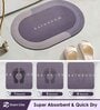 Grey Slogan Rubber 16x24 Inches AntiSkid Bath Mat
