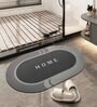 Grey Slogan Rubber 24x16 Inches AntiSkid Bath Mats (Pack of 3)