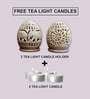 Grey Soapstone (Set of 2) Table Tealight Holder With Candles