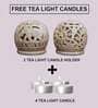 Grey Soapstone (Set of 2) Table Tealight Holder With Candles
