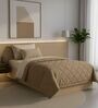 Brown Soft Fluffy Micro Solid Plain Heavy Winter Single 400GSM Reversible Comforter
