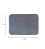 Grey Solid Polyester 24x16 Inches AntiSkid Bath Mat